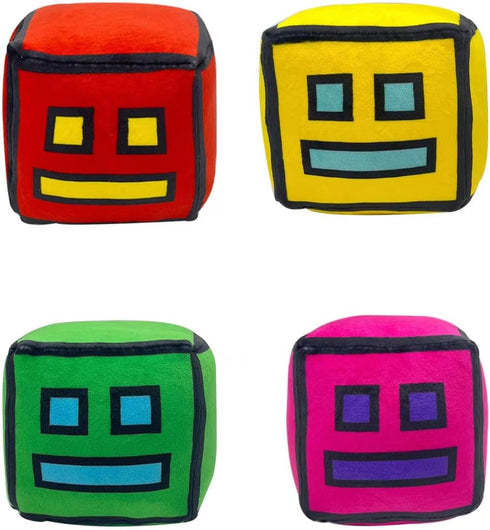 FOTN 4 Pcs Geometry Games Sprint Plush Toys, Plush Animals Plush Doll Toys for Kids Gift