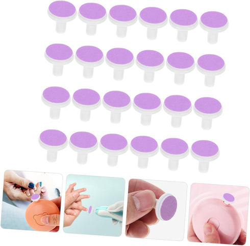 Trimmer Set Baby Toddler Nail File Pads Electric Nail Grinding Heads Replacement Pads