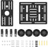 Mecanum Robot Chassis Car Kit - 360° Omnidirectional Wheel, Aluminum Alloy Frame, TT Motor, DIY Kit (Unassembled)