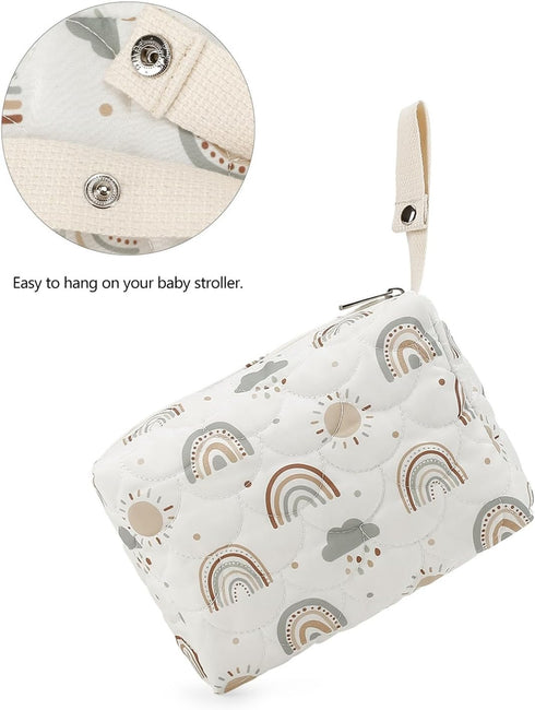 Stylish Watertight Baby Diaper Organizer - Portable Hanging Storage Bag