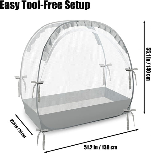 PandaEar Pop Up Crib Tent to Keep Baby from Climbing Out, Breathable Crib Net Mesh Canopy, Babies Crib Cover