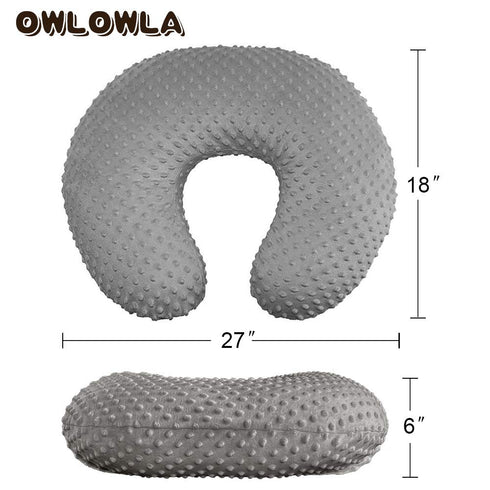 Gray Nursing Pillow Cover for Breastfeeding | Fits Most Nursing Pillows