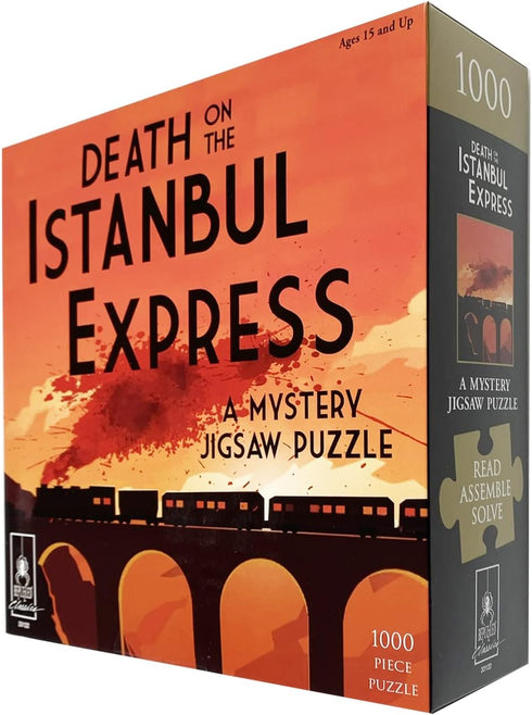 Classic Mystery Jigsaw Puzzle, Murder Mystery Party - Death on The Istanbul Express, 1,000 Piece Orange