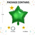 KALOR 18 Inch Green Star Mylar Balloons, 10 Pcs Star Shape Foil Helium Balloons for Wedding, Baby Shower, Birthday Party