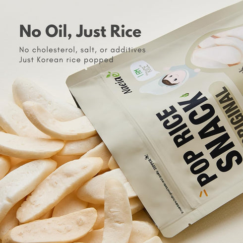 (100% 6 2 5-Pack Naeiae Pop Rice Snack for Babies & Toddlers Korean Rice, Naturally Gluten-Free, No Oil) Wholesome Baby