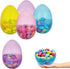 6" Inch 6-Pack The Dreidel Company Fillable Easter Eggs Jumbo Translucent, Colorful Plastic Jumbo Easter, Stands
