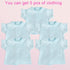 5-Piece Light Blue T-Shirts for 17-18 Inch Dolls, DIY Customizable Plain Tees