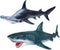 Gemini & Genius Great White Shark Hammerhead Shark Toy Set - 10 Inches Ocean Model Educational Figures