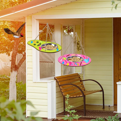 Aweyka 3 Pack 3-5 4-8 8-12 Kids Arts and Crafts Bird Feeders for Outside, DIY Wooden Paint Kits Outdoor Educational Fun