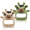 2 Pack Baby Teething Toys for 3-6 6-12 Months, Food Grade Silicone