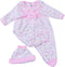 2Pcs Medylove Reborn Baby Dolls Girls Clothes for 16-18 Inch Dolls, Pink Outfit