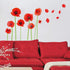 Esmee DIY Red Poppies Wall Decals, Beautiful Flowers Vines Stickers for Living Room Bedroom Nursery
