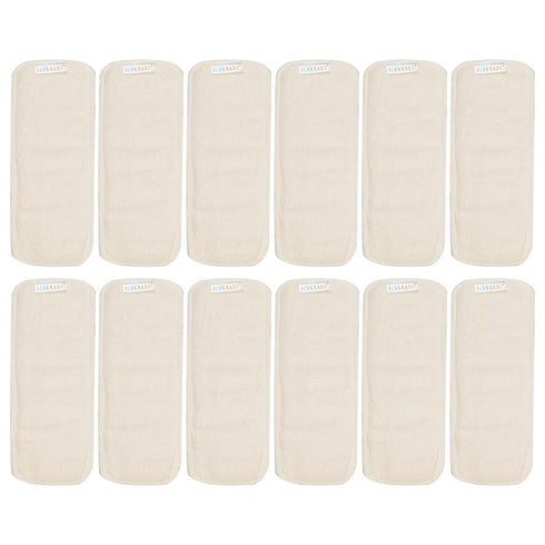 ALVABABY 12PCS Newborn Cloth Diaper Inserts - 4 Layers, Reusable, Overnight 12SMB