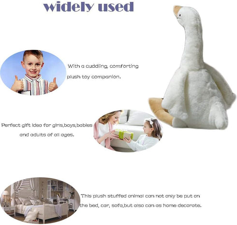 CHELEI2019 15.7" Swan Stuffed Animal, White Goose Plush Toy Gifts for Kids
