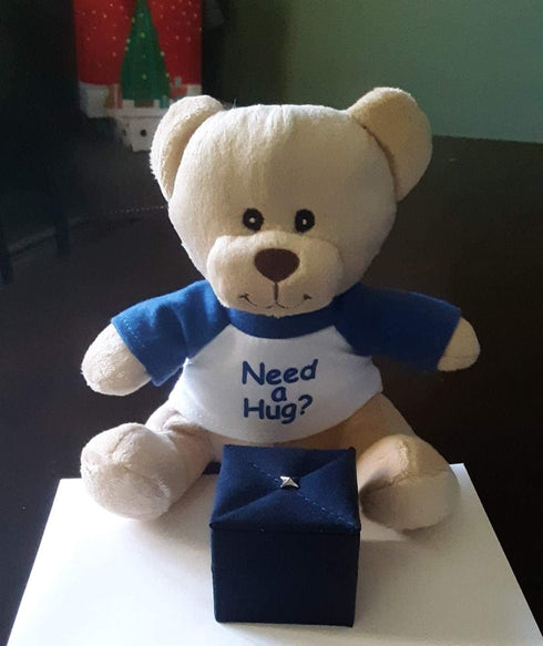 Super Cute and Cuddly 6 Inch Plush Mini Teddy Bear with Need a Hug? Message T-Shirt, Great for Gift Baskets