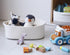 Woven Cotton Rope Storage Basket, White - Cube Organizer for Baby Nursery, Closet Towels, Small Dog Cat Toy Box