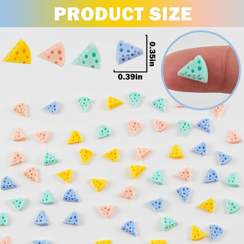 HOMICO 200 Pieces Tiny Cheese for Dollhouse Miniatures Resin Food for Crafts Mini Cheese Decor for Dollhouse Mini