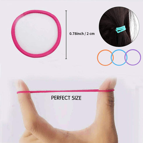200PCS Elastic Hair Ties, No Crease Small Ponytail Holders for Kids Girls Baby Toddler Hair Accessories