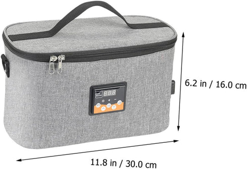Happyyami Electric Bottle Warmer Tote Bag Portable Bento Heating Bag for Car Real Temperature Display for Travel