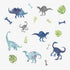 RoomMates RMK4101SCS Watercolor Dinosaur Peel and Stick Wall Decals, Blue, Green, Gray