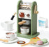 Kids Wooden Coffee Maker Toy,Coffee Machine Playset with Grinder,Play Coffee Making Routine,Stimulates