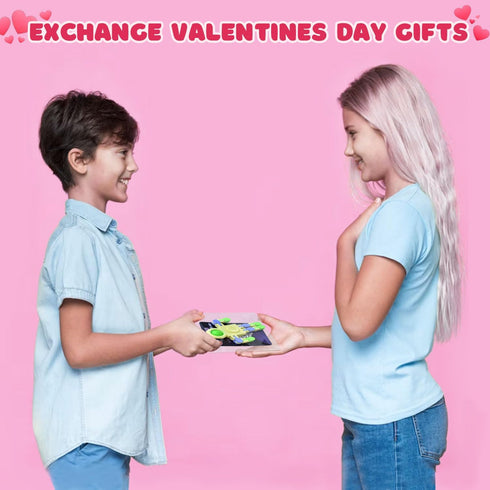 24 Packs Valentines Cards for Kids Classroom with Fidget Sensory Spinners Toy,Valentines Day Gifts for Kids School