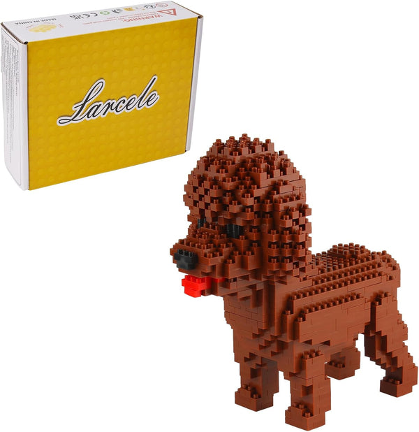Larcele Micro Dog Building Blocks Set, Mini Pet Building Toy Bricks, 950 Pieces KLJM-02 (Poodle)