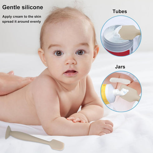 QYG 3 Pack Baby Diaper Paste Spatula, Newborn Diaper Cream Applicator, Suitable for Aquaphor & Desitin