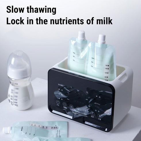 Luocute 200W 9 1 110V) Double Bottle Warmer, in Multifunctional Smart Fast Heating Baby Bottle Warmer with LED Display