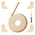 Furniture Corner & Edge Safety Bumpers, Table Edge Protectors for Baby, Foam Corner Guard, Beige (4 Corners & 6.5ft