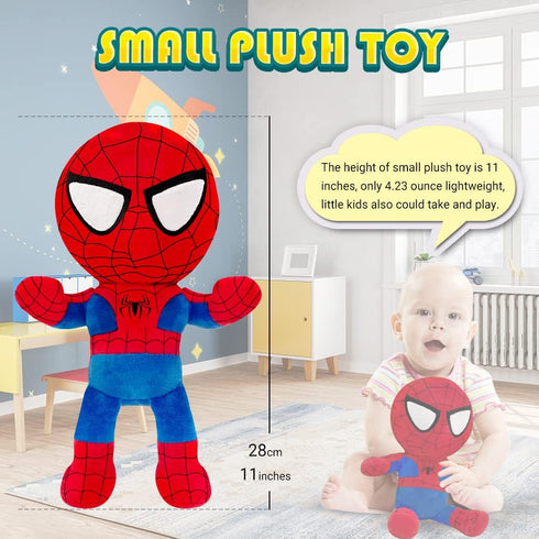 Superhero Plush Toy, Hero Plushie, 11 inch Collectible Doll Stuffed with Cotton Tight Stitches for Toddlers as Gift Decoration in Birthday Party, Christmas, Children's Day