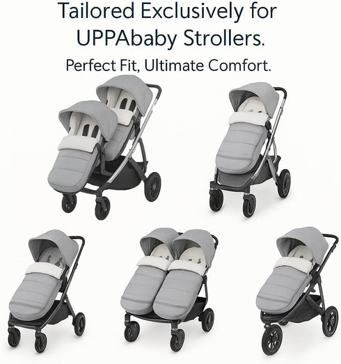 Quintriae V2 V3 V2 Stroller Footmuff Bunting Bag for Winter Universal Stroller Cover for Cold Weather, Compatible