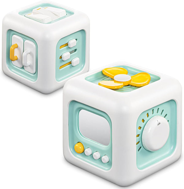 SOCBTNSO Busy Cube Toy, Sensory Toys for Toddlers 1-3, Baby Car Seat