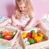 7 1 1 18 Bigjigs Toys Cutting Fruits Crate - Piece Fruit with Velcro Fastenings, Wooden Knife, Chopping Board