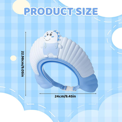 NCXFTP Baby Hair Washing Shield, Bath Visor for Toddlers and Baby Shower Cap, Toddler Hair Washing Shield with Blue