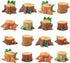 16 PC Miniature Creative Simulation Tree Stump Ornaments: Perfect for Home Art Sculpture and Dollhouse Decorations