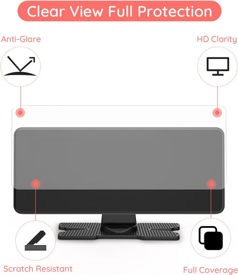 BV3 Anti-Glare Screen Protector Film Only for Orange Baby Car Monitor Display (Glossy/Mirror-Finish Screen Version)