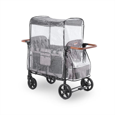 SeedFuture Stroller Wagon Raincover for W4 Original, Lightweight Transparent Waterproof Windproof Protection W4
