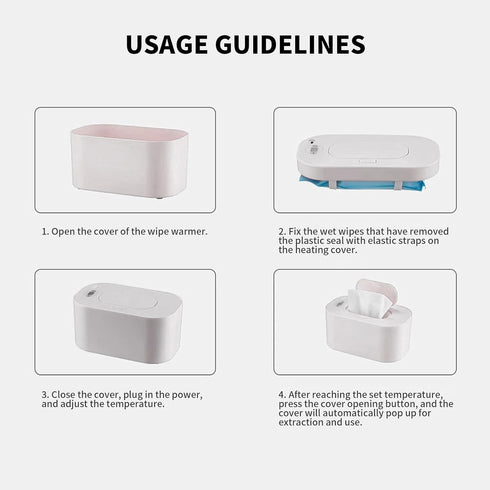 Hebafri 5 Baby Wipe Warmer and Baby Wet Wipes Dispenser, Modes of Temperature Heating Control Portable Diaper Wipes