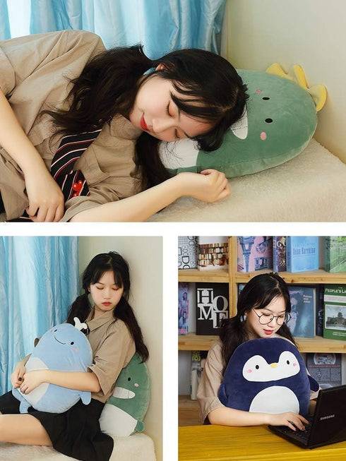 Cute Dinosaur Plush Hugging Pillow - Soft 12 Inch Stuffed Animal Toy for Kids Birthday, Valentine, Christmas