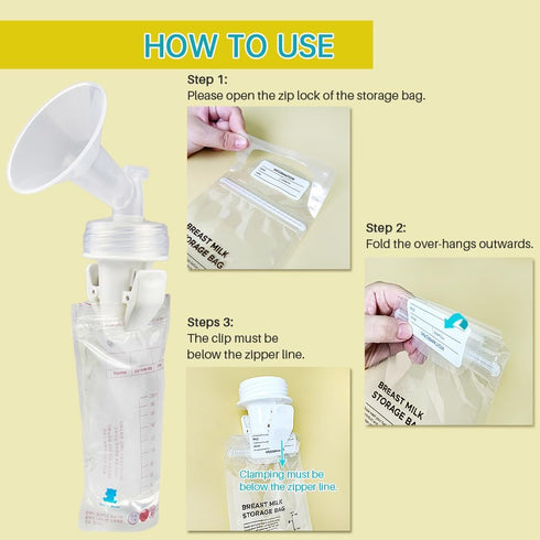 S1 S2 Breastmilk Storage Bag Adapters for Spectra Pumps, Avent Comfort Wide Mouth Flange Pump to Use with Lansinoh