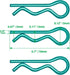 KCRTEK 50Pcs RC Body Clips - Green Clips for 1/10 1/12 Scale Redcat HPI Himoto HSP Exceed RC Car Parts Truck Buggy