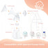 Hranio s1/s2/9 2 Set Baby Bottles Breast Pump Parts Compatible with Spectra Replacement Pump Parts, Spectra Bottles
