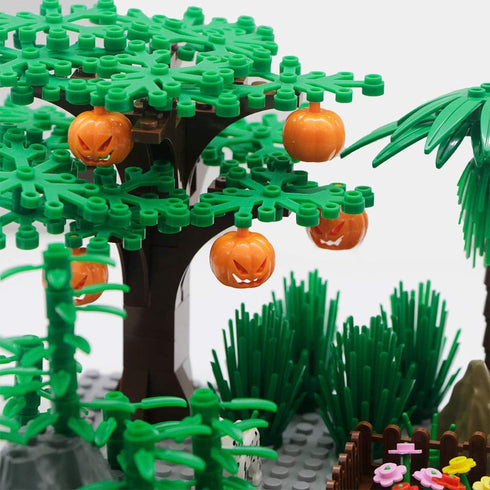 Set, BroTex Plants Tree Accessories Jungle - Botanical Parts Bricks Flower Leaf Forest Flower Plants Pieces Building