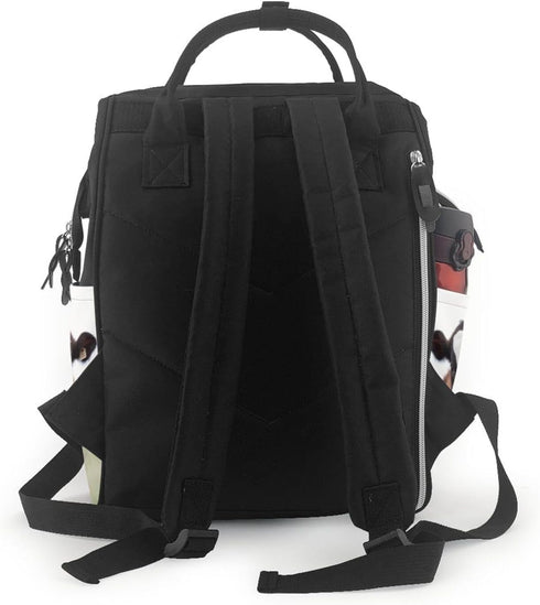 OUSIKA Backpack Daypacks Baby Cow Print Diaper Bag Multifunction Laptop Travel Large Nappy Bag, Black, One Size