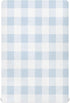 Kigai Light Blue Crib Sheet for Boys Girls Gingham Baby Sheets Jersey