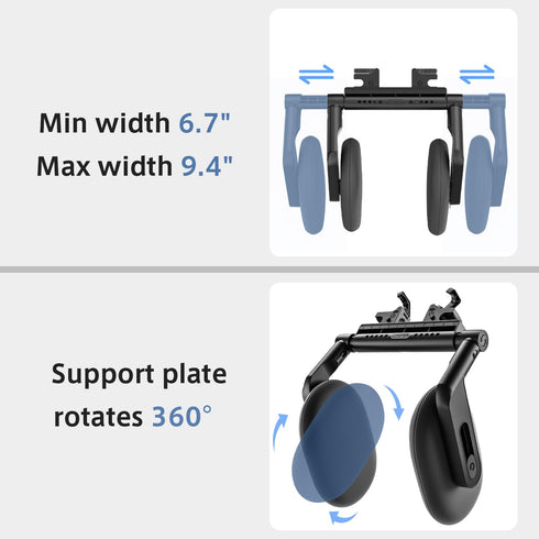 4-Way Car Headrest Pillow, Adjustable Car Headrest,Thickened Memory Foam Road Pal Headrest, Neck Support Pillow, U