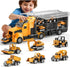 EoinMarie Construction Toy Trucks Set with Carrier Truck, Play Vehicles Set for 3
