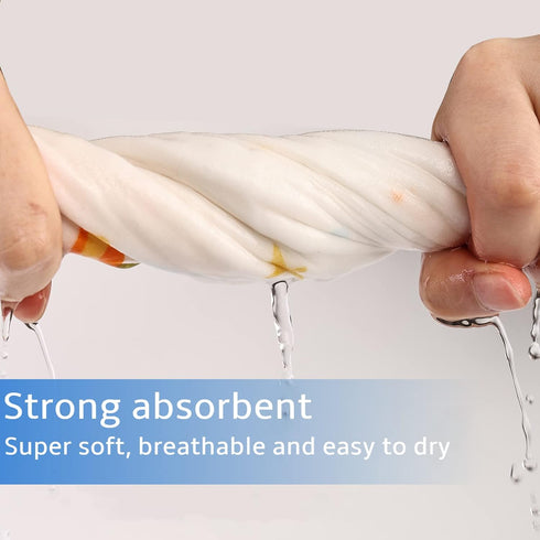 20' 10' Pack 10, 6-layer FOOK FISH Muslin Burp Cloths Cotton Burping Cloth X of Baby Spit Up Cloths for Newborn