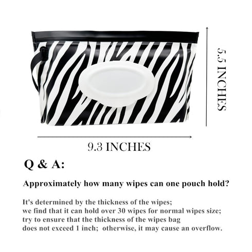 (3 Pack) Portable Wet Wipe Pouch, Reusable Refillable Travel Wipes Holder & Case, Lightweight Flushable Diaper Wipes